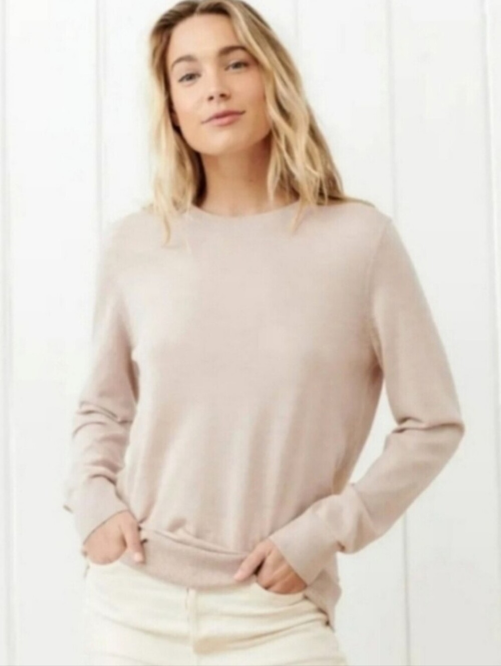 Jenni Kayne Merino Wool Sweater In Blush